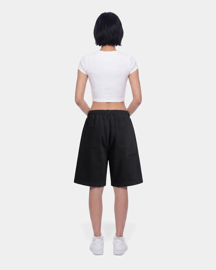 Black Pocket Sweatshorts