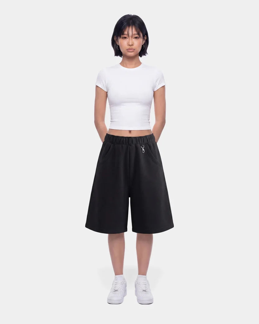 Black Pocket Sweatshorts