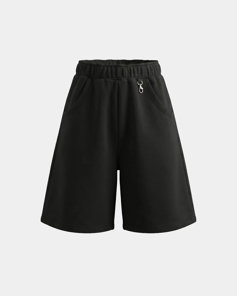 Black Pocket Sweatshorts