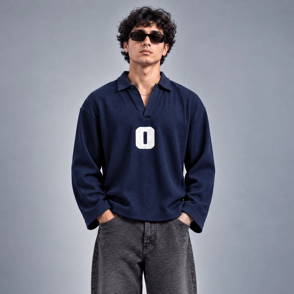 Mistful Ribbed Polo